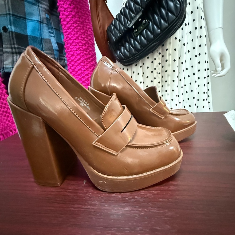 BAMBOO Women's Brown Heels - Picture 3 of 16